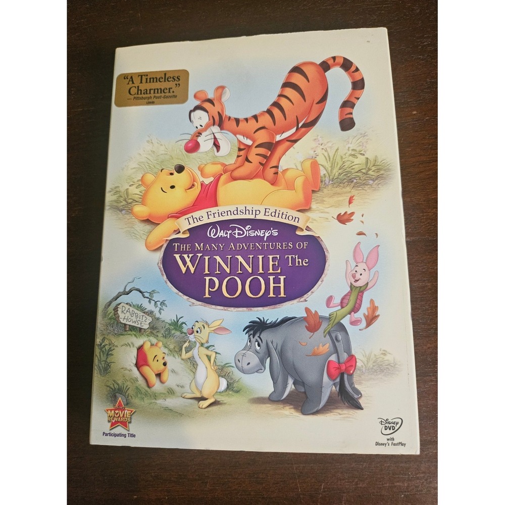 Disney Winnie the Pooh DVD Kids Friendship Edition Animated Movie with Slipcover